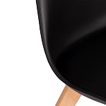 Стул TULIP (mod. 73-1), дерево/пластик/экокожа, 47,5x55x80 см, Черный (Black) | изображение 6