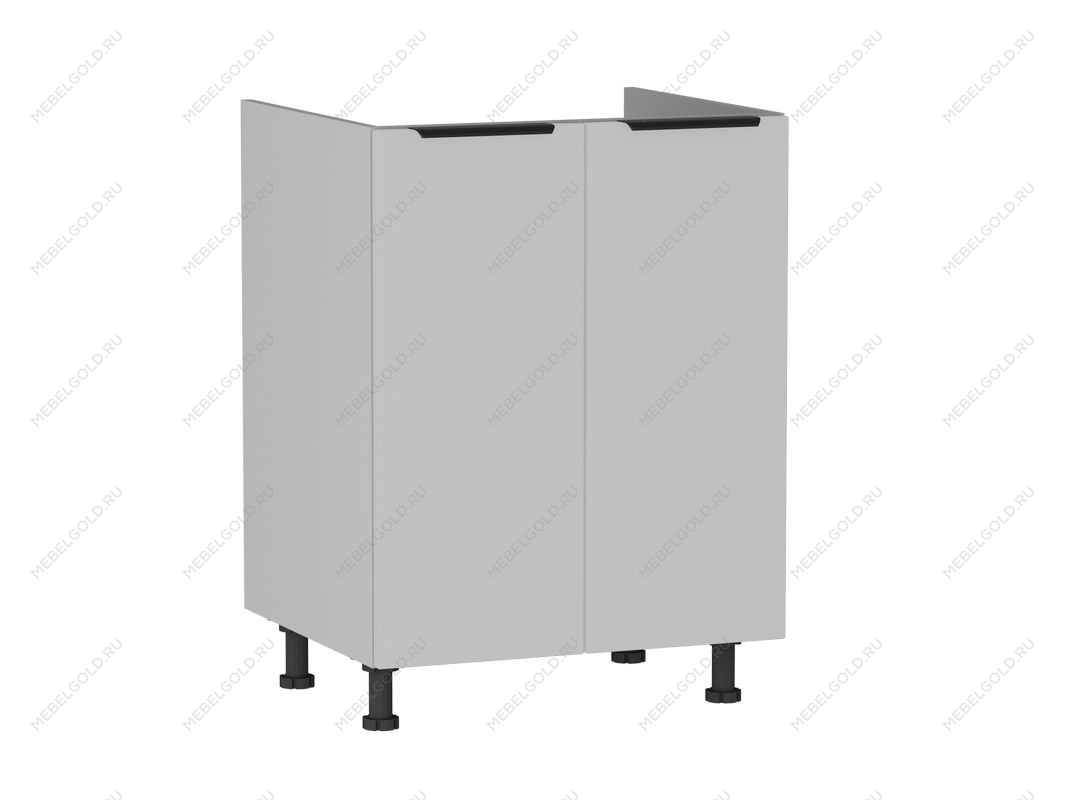 Стол под мойку 2-х дверный СМ-60, Ватель (600*520*820) Экокожа Белый, 23910