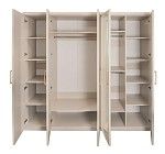 Шкаф Мокко 5-дверный с зеркалом бежевый | изображение 2