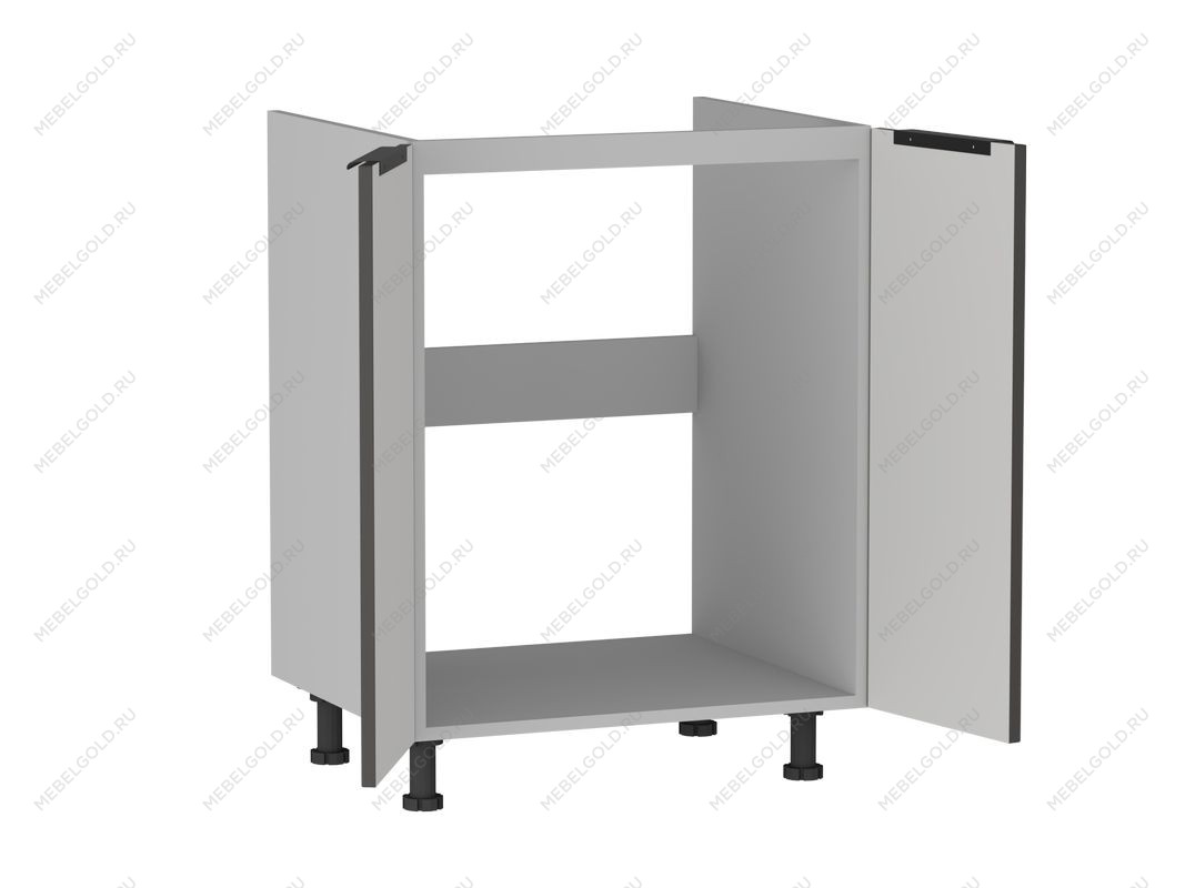 Стол под мойку 2-х дверный СМ-60, Ватель (600*520*820) Экокожа Серый, 23310 | изображение 1