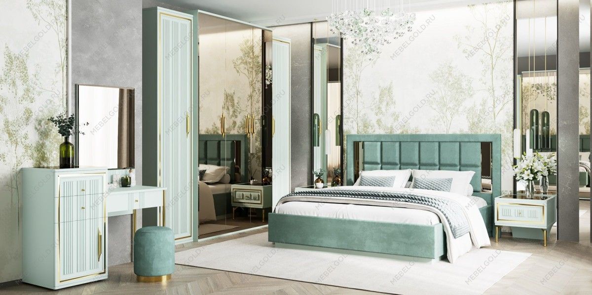 Шкаф Замира 4-дверный оливковый | изображение 3