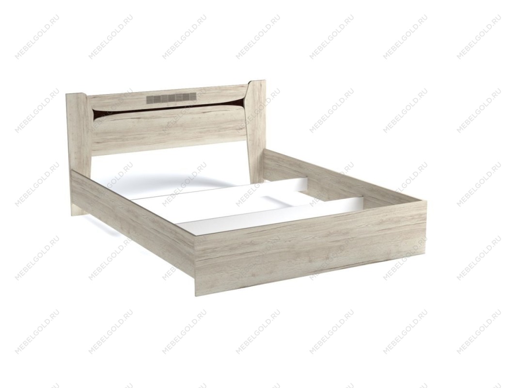 Кровать (каркас) 1600, Мале (1658*2069*905) Дуб галифакс белый, 11207 | изображение 1