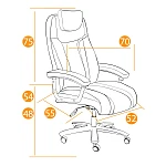 Кресло Trust (max), кож/зам, черный/черный стеганный/черный, 36-6/36-6/36-6/06 | изображение 17