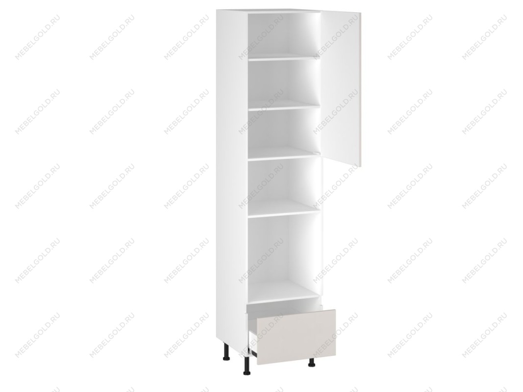 Шкаф-пенал 1080 П-1, Виста (600*586*2576) Экокожа Белый, 26295 | изображение 1