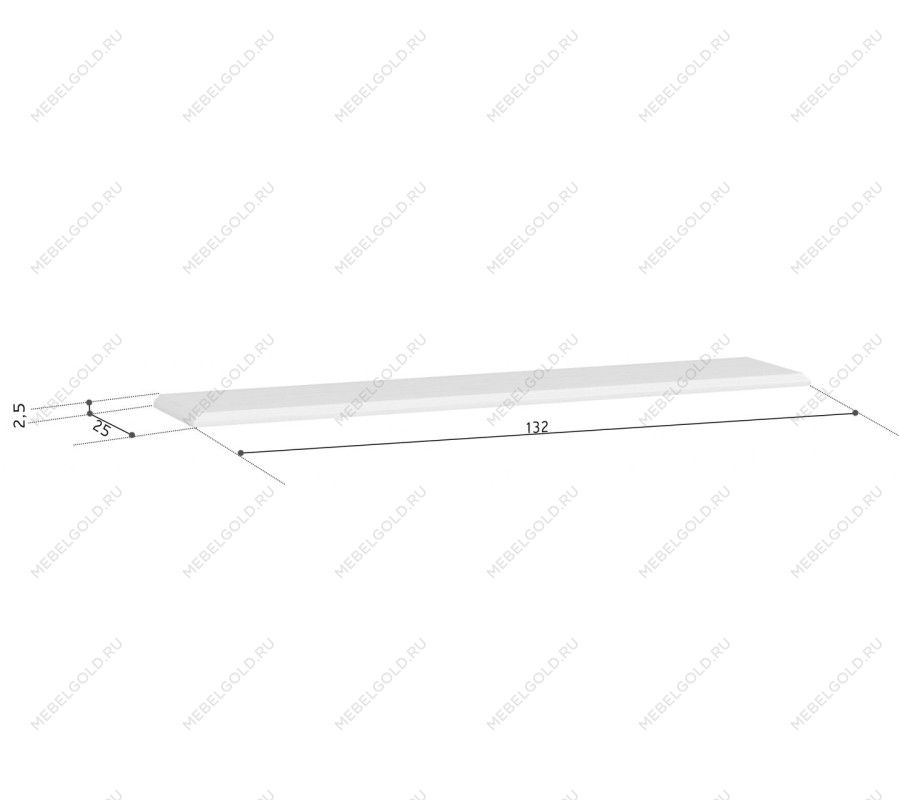 Полка Стилиус POL130 (Лиственница сибирская) | изображение 3