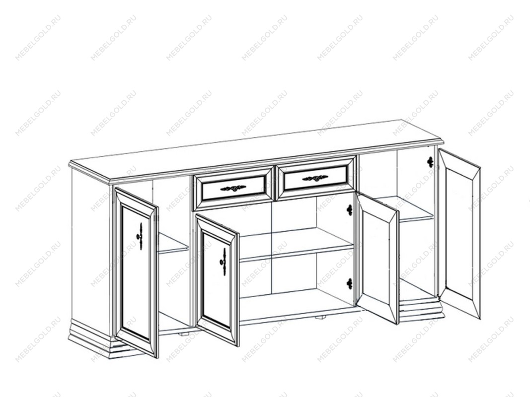 Тумба Кентаки KOM4D2S белый | изображение 1