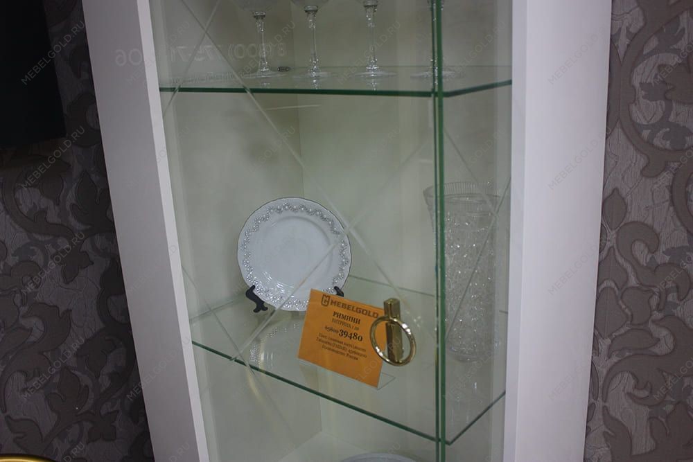 Витрина 1-ств. (левая) Римини СОЛО (белый золото) РМВ1-1С (s) - Выставка Балашиха | изображение 4