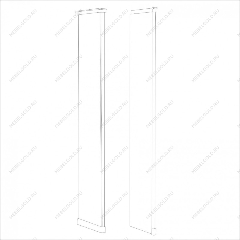 Мишель стоевая к шкафу левая белый матовый