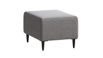 Лобня - Пуф Киркас светло-серый, рогожка