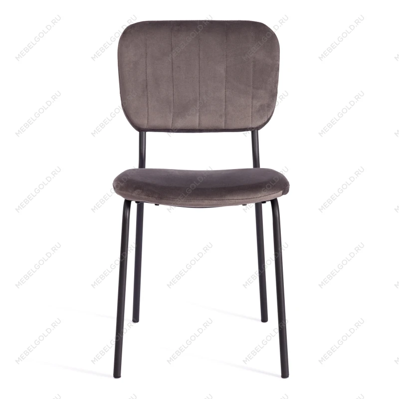 Стул CAROL (mod. UC06), металл, вельвет, 45 х 56 х 82 см, Light grey (светло-серый) HLR24 / черный | изображение 4