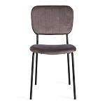 Стул CAROL (mod. UC06), металл, вельвет, 45 х 56 х 82 см, Light grey (светло-серый) HLR24 / черный | изображение 4