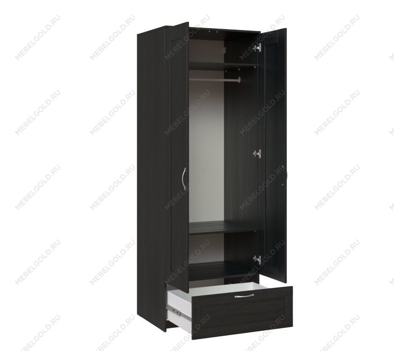 БРИМНЭС / СИРИУС Шкаф двухстворчатый ИКЕА / IKEA с выдвижным ящиком Дуб Венге | изображение 2