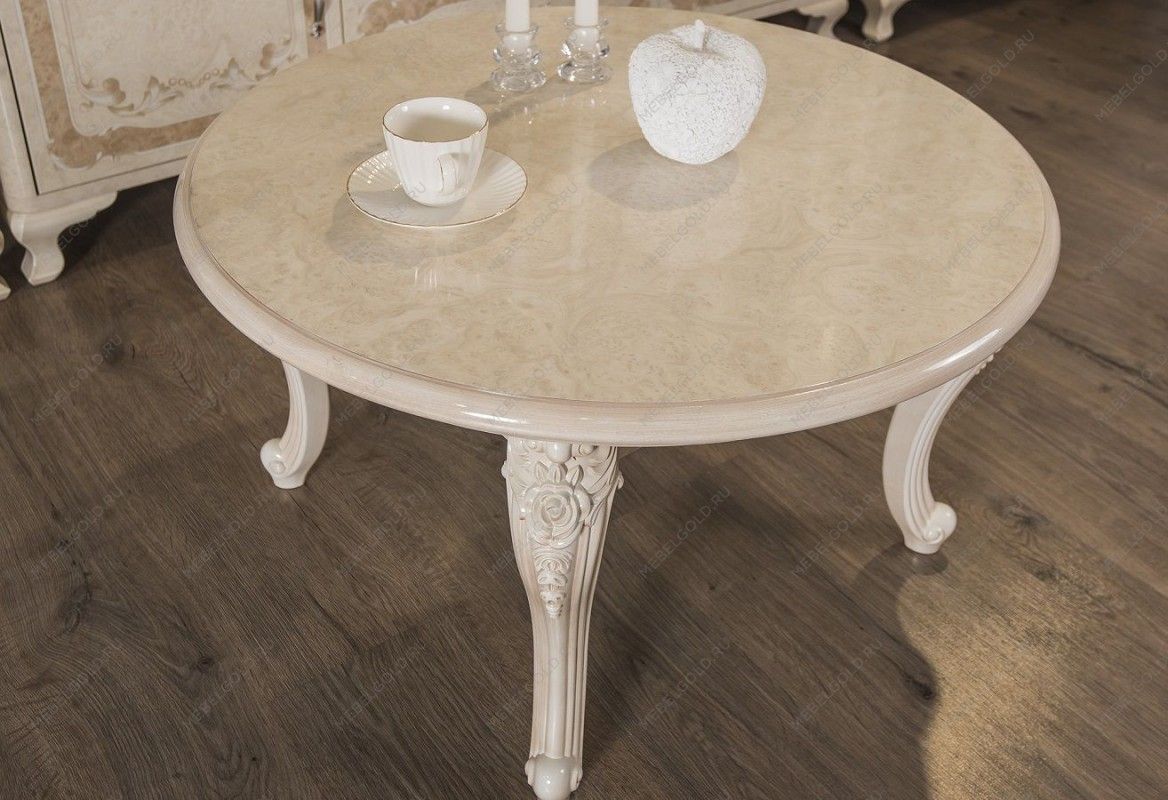 Столик круглый Патрисия крем корень глянец | изображение 3