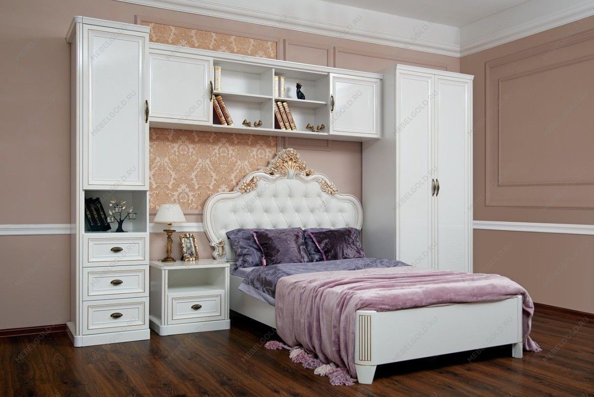 Спальня детская Натали белый глянец