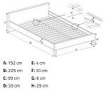 Кровать Halmar CASSANDRA-S 140 (белый/черный) | изображение 2