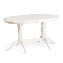 Стол COPPOLA, бук, мдф, 140+40x80x77см, Ivory white