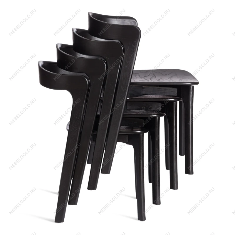 Стул ASGARD, дерево вяз, черный, 48х43х76 см | изображение 12