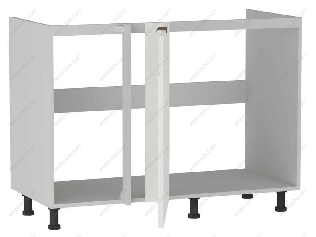 Стол под мойку угловой СМУ-120, Берта (1100*554*820) Экокожа Белый, 25320 | изображение 3