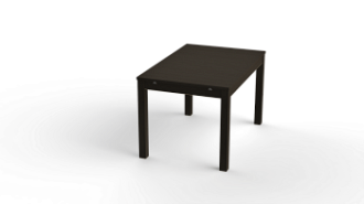 ВАРДИГ стол обеденный раскладной ИКЕА / IKEA М 120(180)x80 шпон, ясень черный