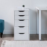 ИНГАР комод ИКЕА / IKEA белый с пятью выдвижными ящиками | изображение 5