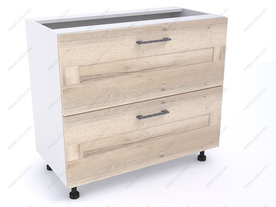 Стол с ящиками СЯ-90 (2), Дублин (900*470*820) Дуб галифакс белый, 21623