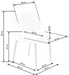 Стул кухонный Halmar K474 (кремовый/золотой) | изображение 8