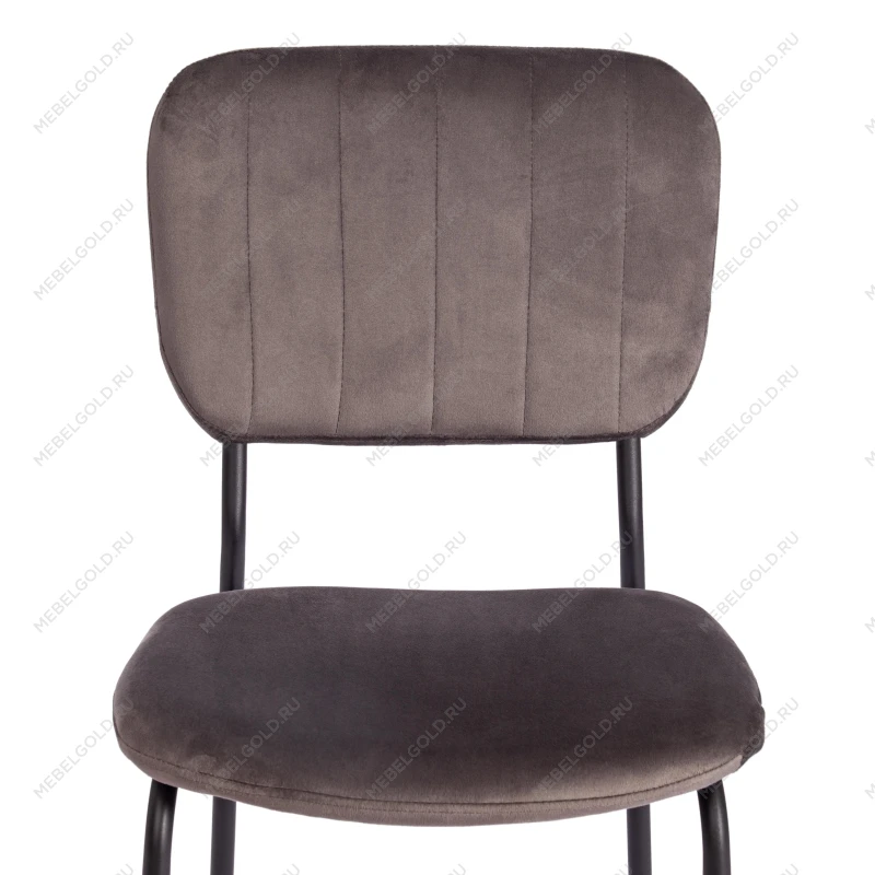 Стул CAROL (mod. UC06), металл, вельвет, 45 х 56 х 82 см, Light grey (светло-серый) HLR24 / черный | изображение 5