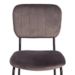 Стул CAROL (mod. UC06), металл, вельвет, 45 х 56 х 82 см, Light grey (светло-серый) HLR24 / черный | изображение 5