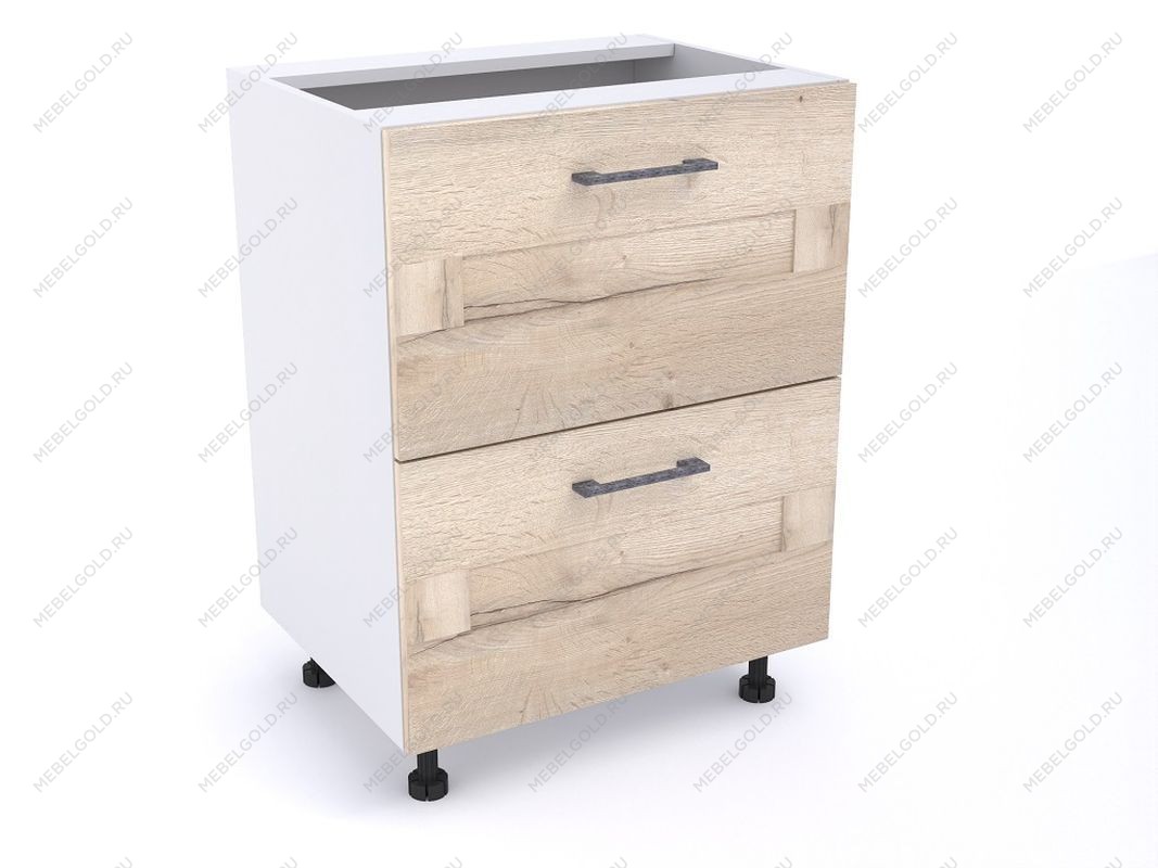 Стол с ящиками СЯ-60 (2), Дублин (600*470*820) Дуб галифакс белый, 21621