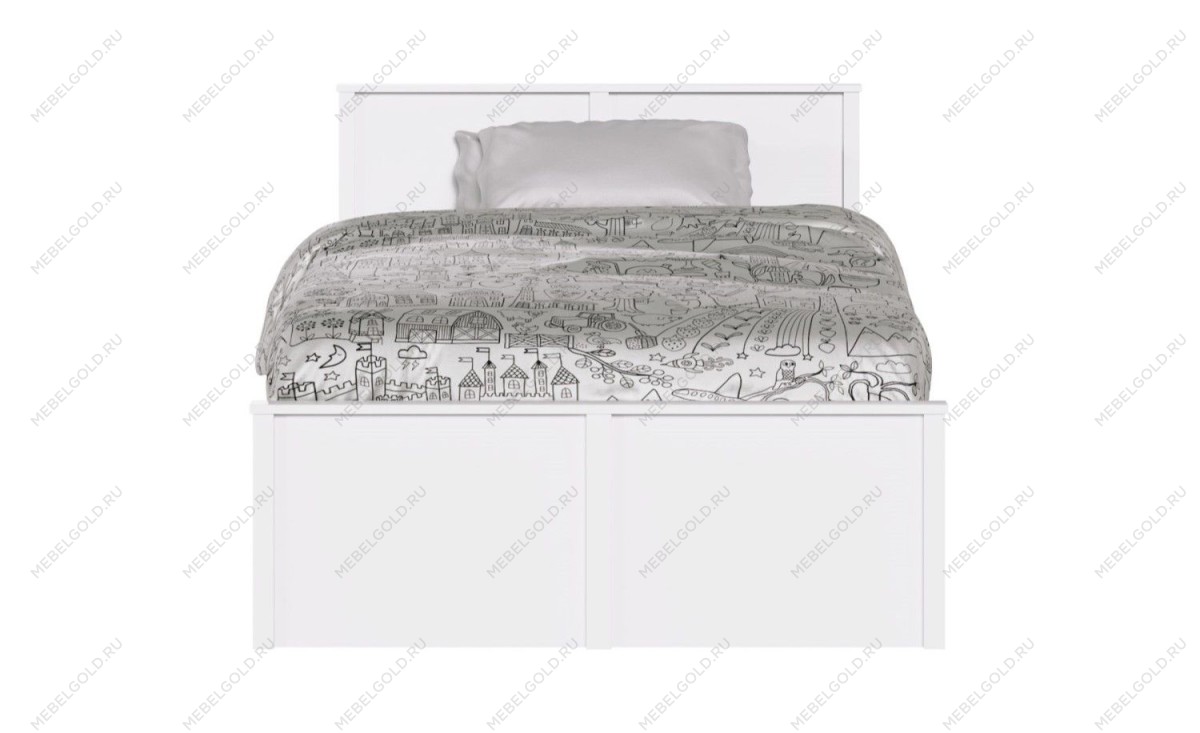 Кровать Ева (Хельга) LOZ120х200 без основания белый