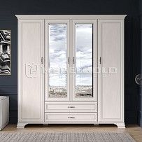 Шкаф 4-створчатый Тиффани 4D2S вудлайн кремовый