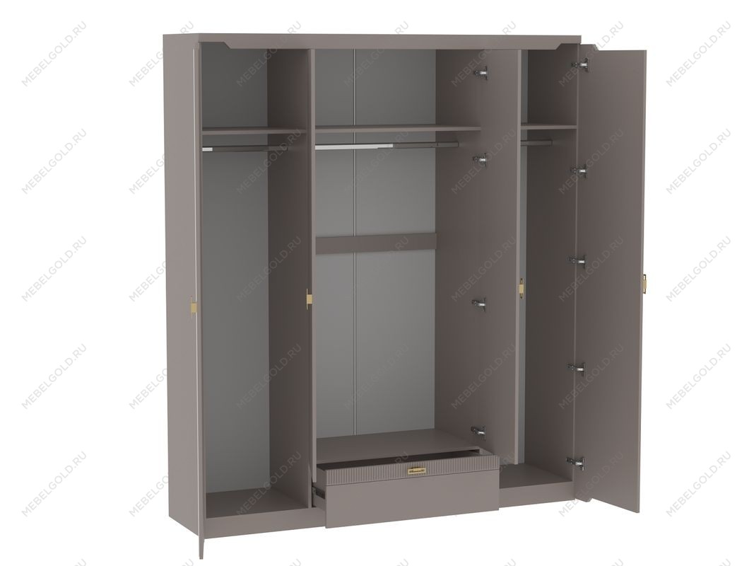 Шкаф 4-дверный NEW, Сиде (1960*523*2304) Мокко, 12627 | изображение 1