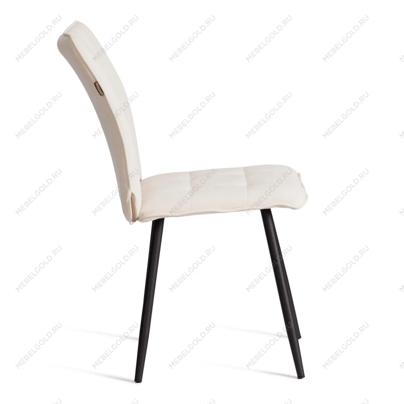 Стул обеденный Bari (2 шт. в упаковке), LT, велюр, молочный/черный, 4, 41х55х89 см | изображение 1