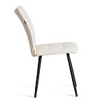 Стул обеденный Bari (2 шт. в упаковке), LT, велюр, молочный/черный, 4, 41х55х89 см | изображение 1