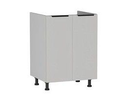 Стол под мойку 2-х дверный СМ-60, Ватель (600*520*820) Экокожа Белый, 23910