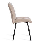 Стул обеденный Sweet, флок, бежевый/черный, 7, 46х55х88 | изображение 1