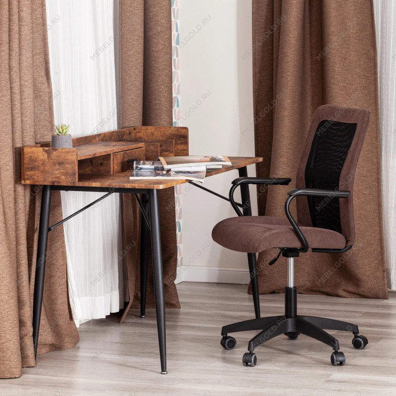 Кресло STAFF, флок/ткань, коричневый/черный, 6/W-11 | изображение 11