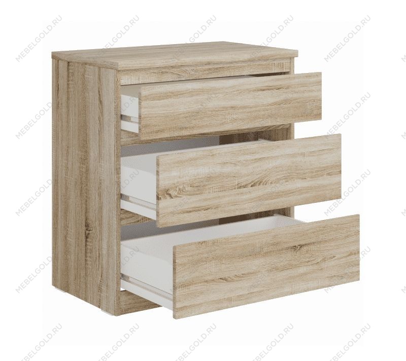 КАСТОР (KULLEN) комод ИКЕА / IKEA 3 ящика сонома | изображение 2