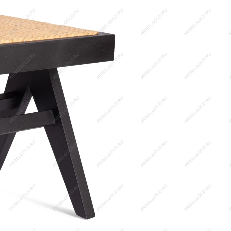 Стул LOKI, дерево вяз/ротанг, 51х44х86 см, черный | изображение 9