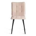 Стул обеденный Bari (2 шт. в упаковке), LT, велюр, бежевый/черный, 7, 41х55х89 см | изображение 4