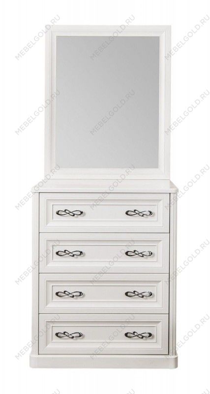 Лобня - Зеркало для комода Мишель белый матовый (спальня) | изображение 2