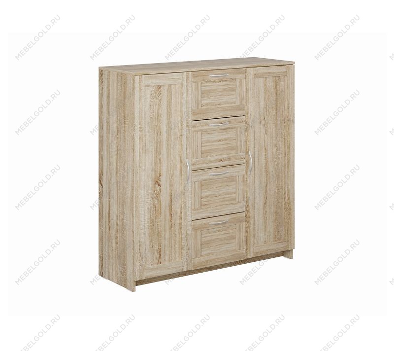 БРИМНЭС / СИРИУС тумба ИКЕА / IKEA 2 двери и 4 ящика 117х123 сонома | изображение 3