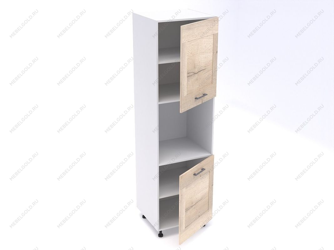 Пенал ПГ-60 под духовой шкаф, Дублин (600*570*2166) Дуб галифакс белый, 21663 | изображение 1