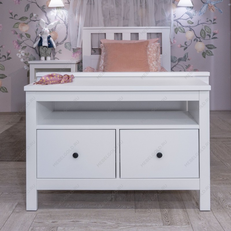 САГА тумба 2 ящика белая | изображение 4