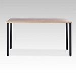 ИНГАР 2/ТТ стол письменный 140x75x55, дуб беленый/черный | изображение 1