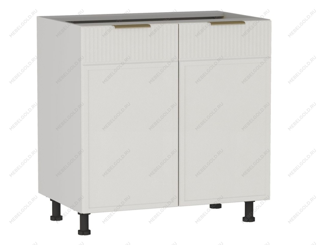 Стол 2-х дверный С-80, Берта (800*528*820) Экокожа Белый, 25309