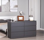 КАСТОР (KULLEN) комод ИКЕА / IKEA комод 6 ящиков серый | изображение 4