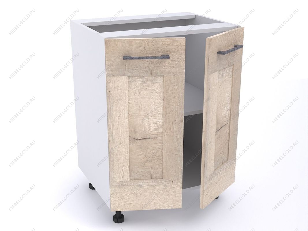 Стол С-60 (520) 2-х дверный, Дублин (600*520*820) Дуб галифакс белый, 21678 | изображение 1