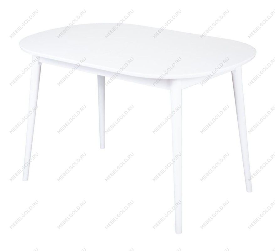 Стол овальный Алиса-1200 (белый/белый) раздвижной