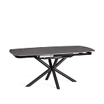 Стол обеденный Winston/Винстон, столешница керамика (матовая) /опоры металл, темно-серый/черный, (120+30+30)x80x75(+1) см | изображение 7